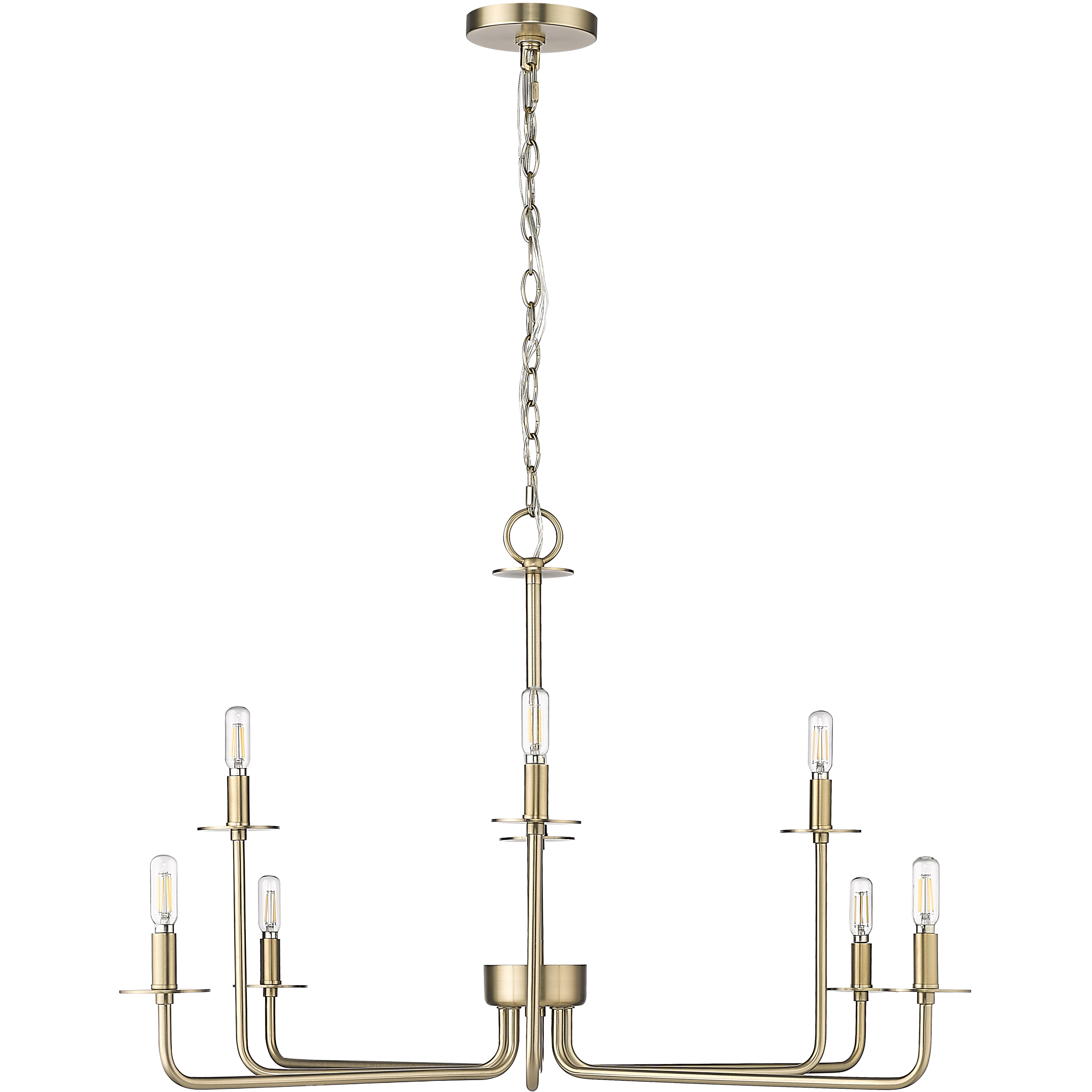 Marceline 8 Light 37.85 inch Modern Gold Chandelier Ceiling Light